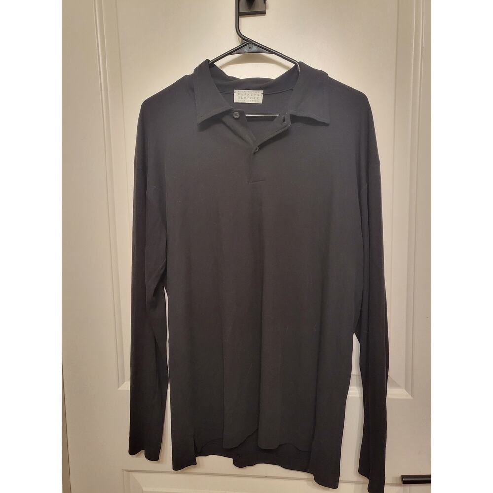 BARNEY'S NEW YORK Cotton Long Sleeve Shirt Black Large